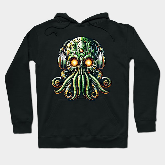 Biomech Cthulhu Overlord S01 D04 Hoodie by Houerd